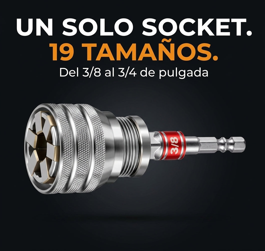 UN SOLO SOCKET. 19 TAMAÑOS.
